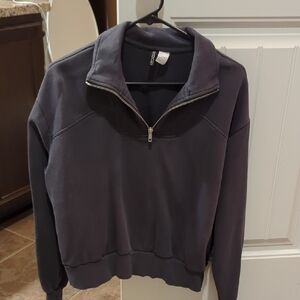 Divided Women's Gray Half-Zip Sweatshirt
